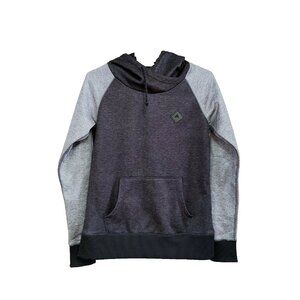 Burton Hoodie Womens Size Small Two Tone Gray Long Sleeve Hooded Sweatshirt